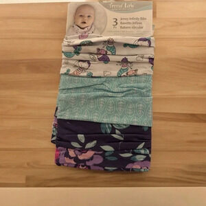 NWT The Baby Unisex Trend Lab® Mermaid Dreamer 3-pack jersey infinity bib